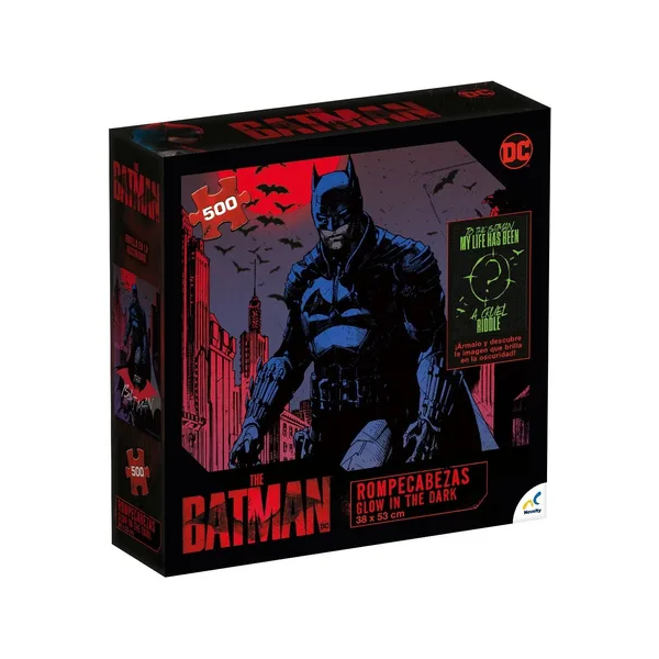 Rompecabezas De Colección Glow In The Dark Batman 500 Piezas